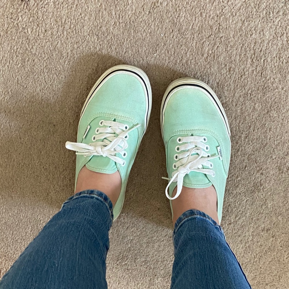 Vans (Authentic Style) women’s mint green shoes
